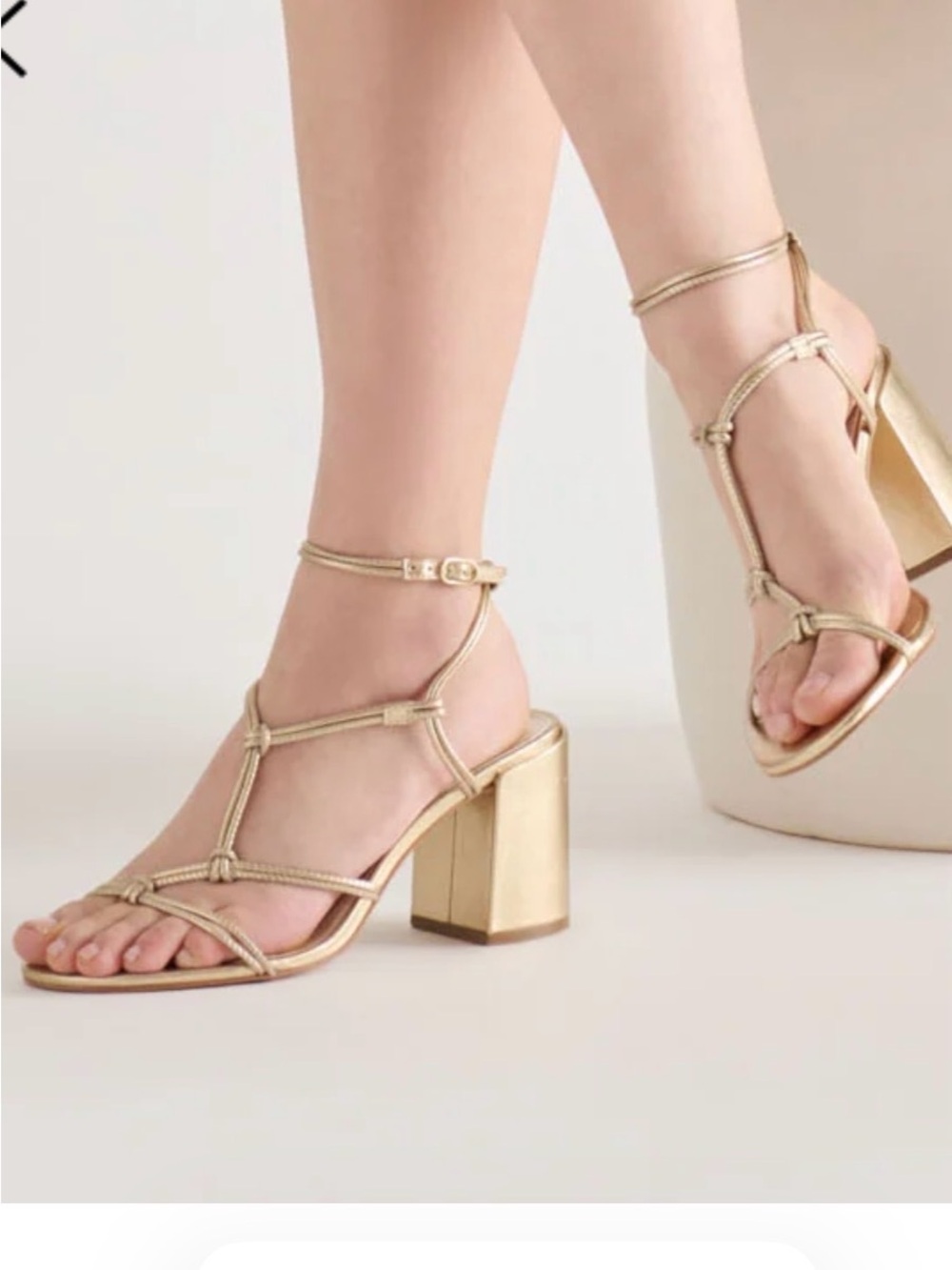 Dolce Vita Fizzy Heels Gold Leather